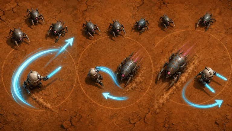 How to play Wasteland Blade Rush: slash and sidestep incoming swarms.